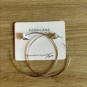 Park Lane Sleek Silver Hoop Earrings